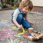🌈Udendørs sæt med pensler til fortovsmaling | Maling i penslerne – Tilsæt blot vand✨🎨