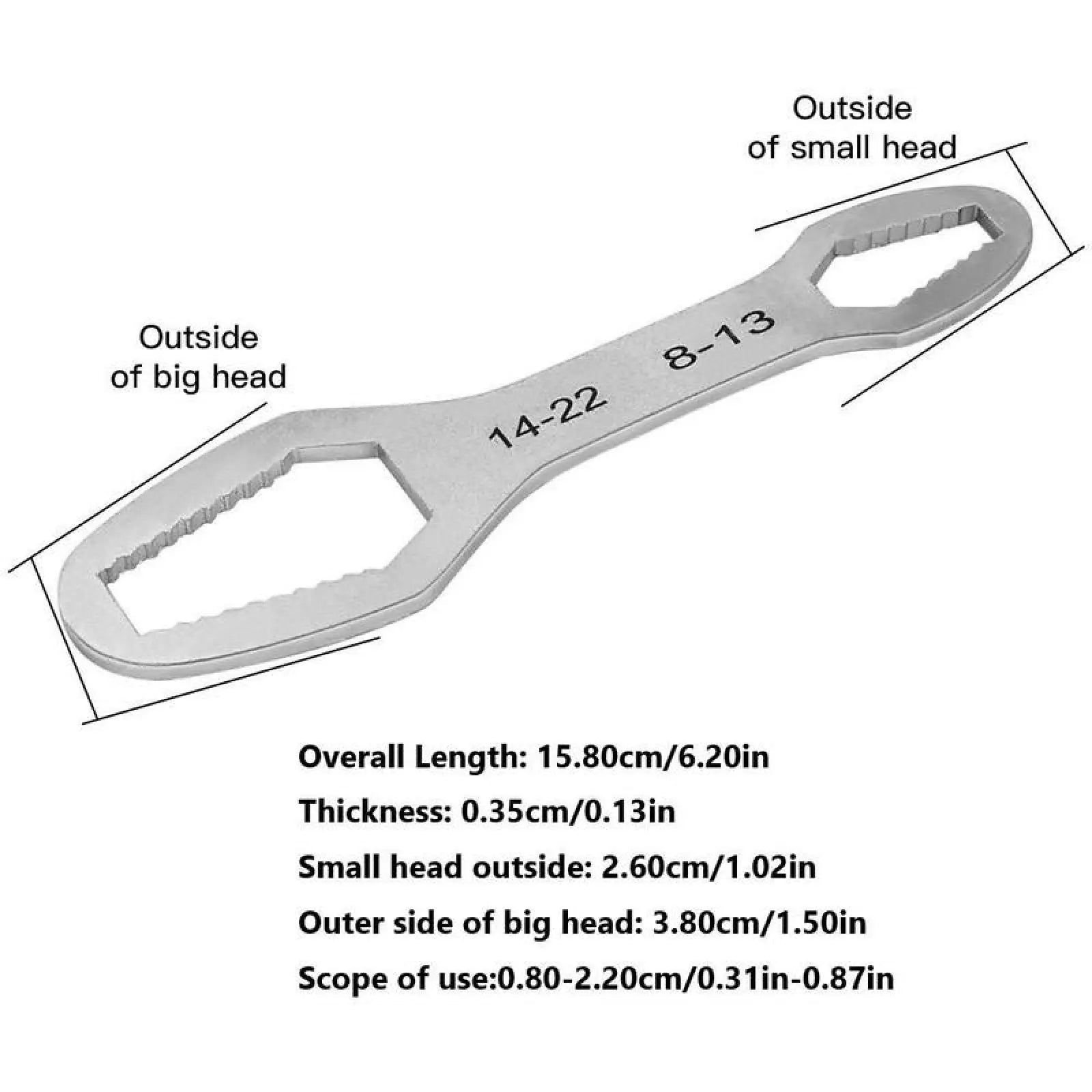 Universal Torx-nyckel med dubbla huvuden | 8–22 mm, Halkfri | Fri frakt endast idag
