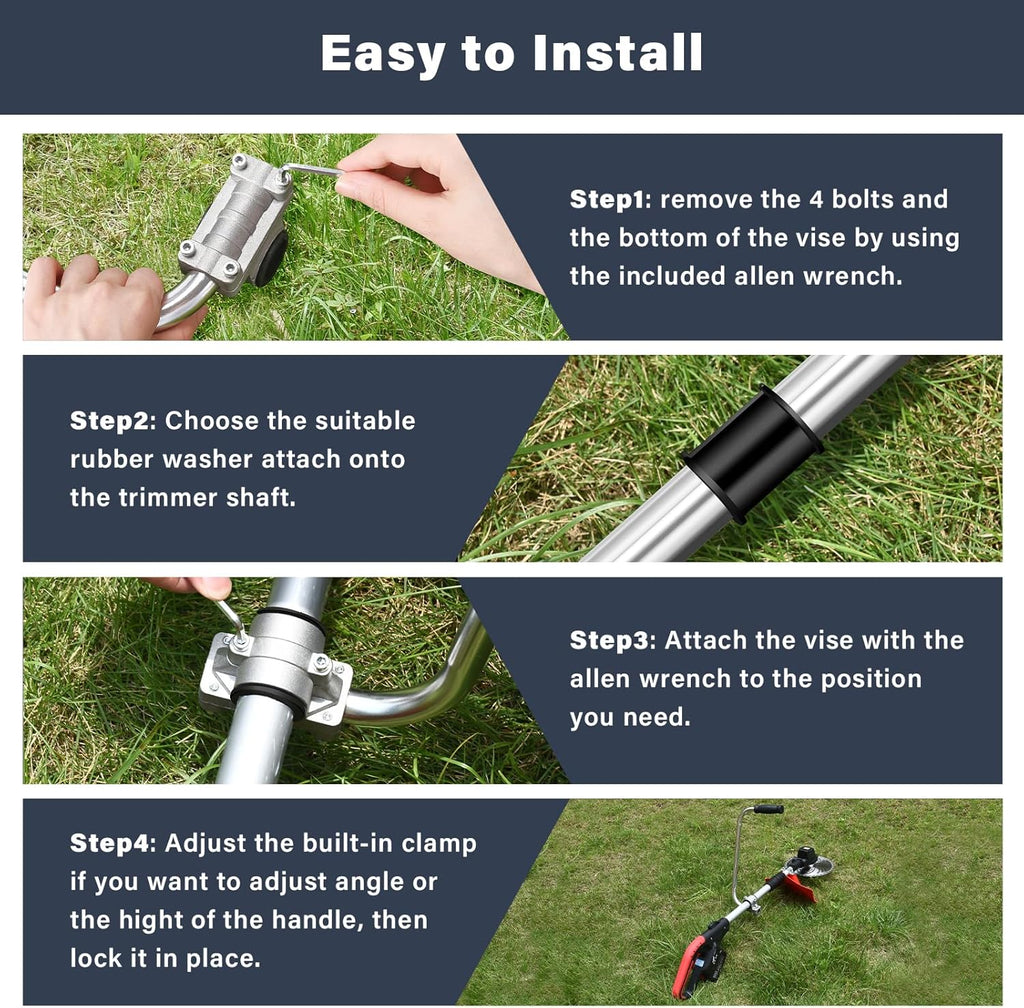 Ergonomic Trimmer Handle Kit – Shoulder Strap & Extension Bracket
