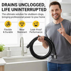 Triple-Layer Burst-Proof Hose – Stainless Steel & PVC, Universal Connector for Heavy-Duty Cleaning