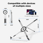 Portable Laptop Stand with Magnetic Phone Holder – Foldable & Adjustable