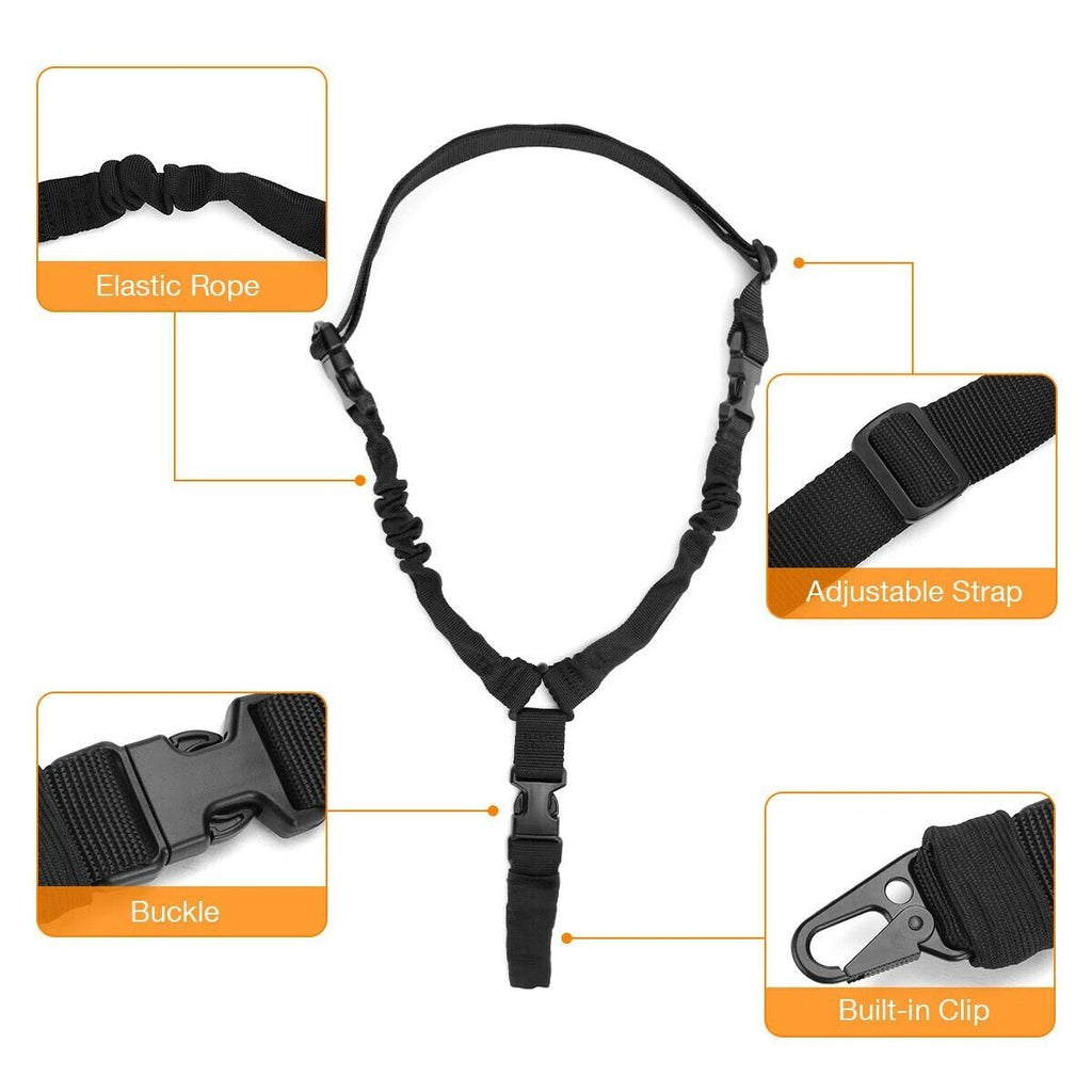 Taktisk single point-bungee-rem med M-LOK QD-beslag