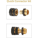 Garden Hose Quick Connector, 3/4 Inch Male and Female Garden Hose Fitting Quick Connector