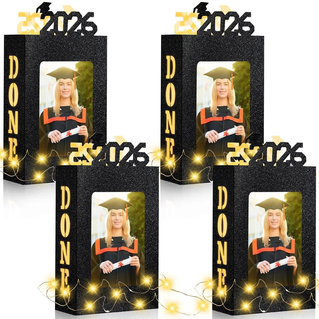 🎓4 stk. 2026-dimissionspynt til Class of 2026-Passer til 4x6 tommer billeder|Fyldbar billedboks