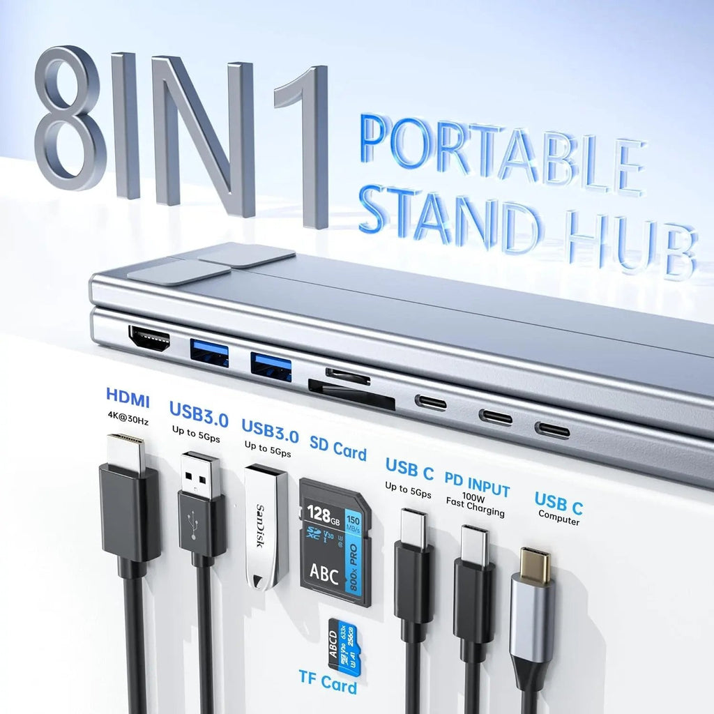 USB C Laptopstander med Dockingstation