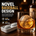 Baseball-isterningform – Langsomtsmeltende silikonekugleform til whisky, cocktails og mere ⚾🧊