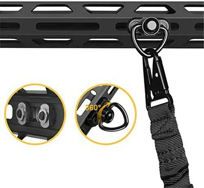 Taktisk single point-bungee-rem med M-LOK QD-beslag