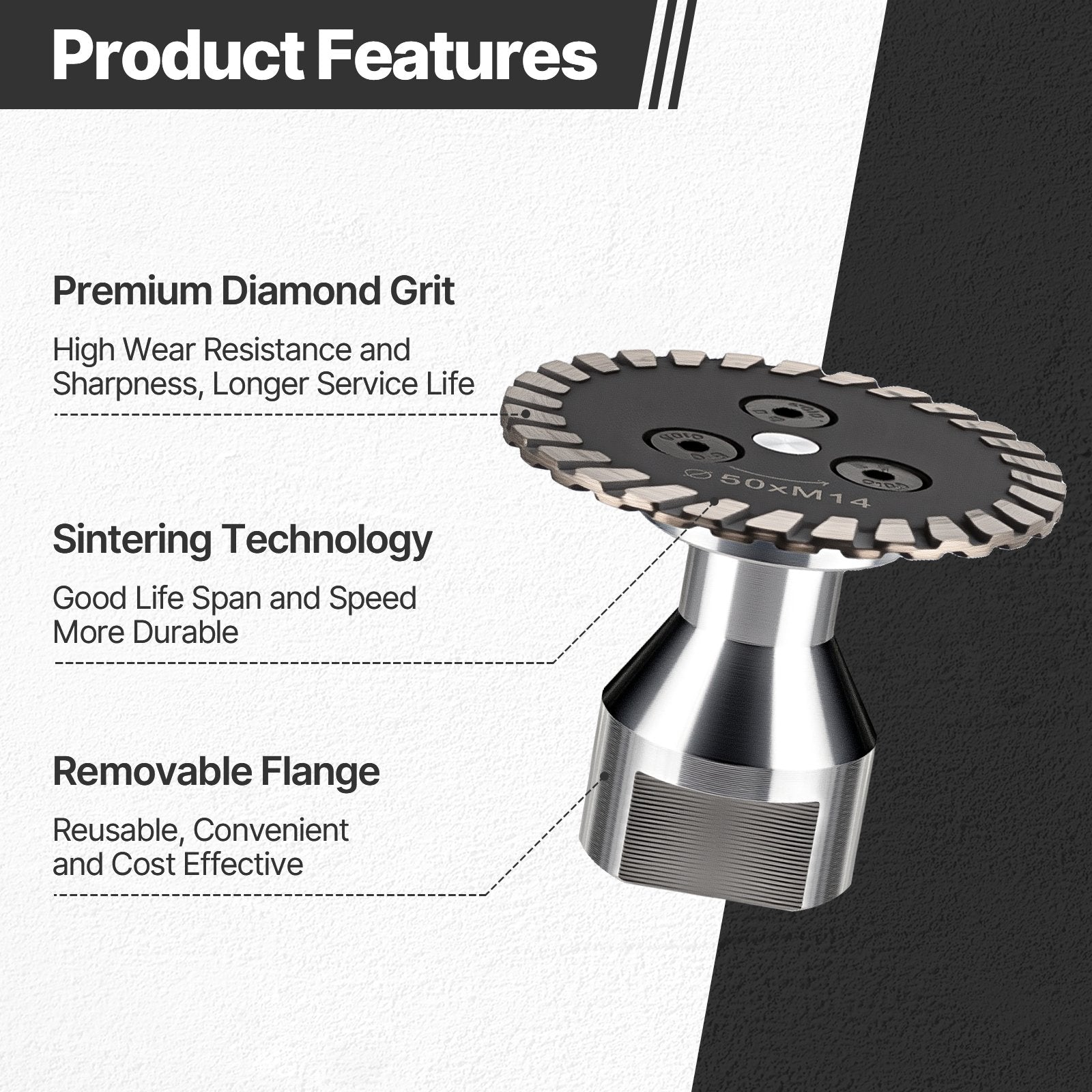 Precisionskarvningshjul med diamant (40 mm/50 mm)🧰