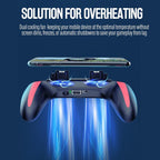 4-finger køle-gamecontroller med dobbelt blæser til mobilgaming