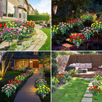 🌸✨ EverGlow Mindesmærkehave Blomsterlys – Med ultrarealistiske kunstige kronblade, solcelledrevet og vejrbestandig🏡🌪️