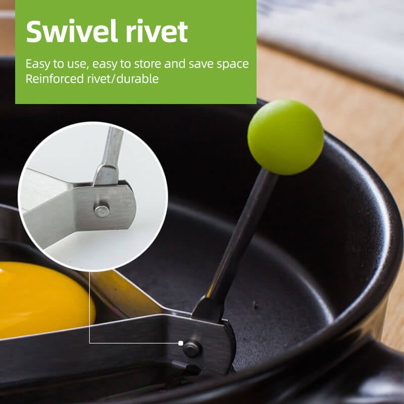 Stegte æg ringe i rustfrit stål