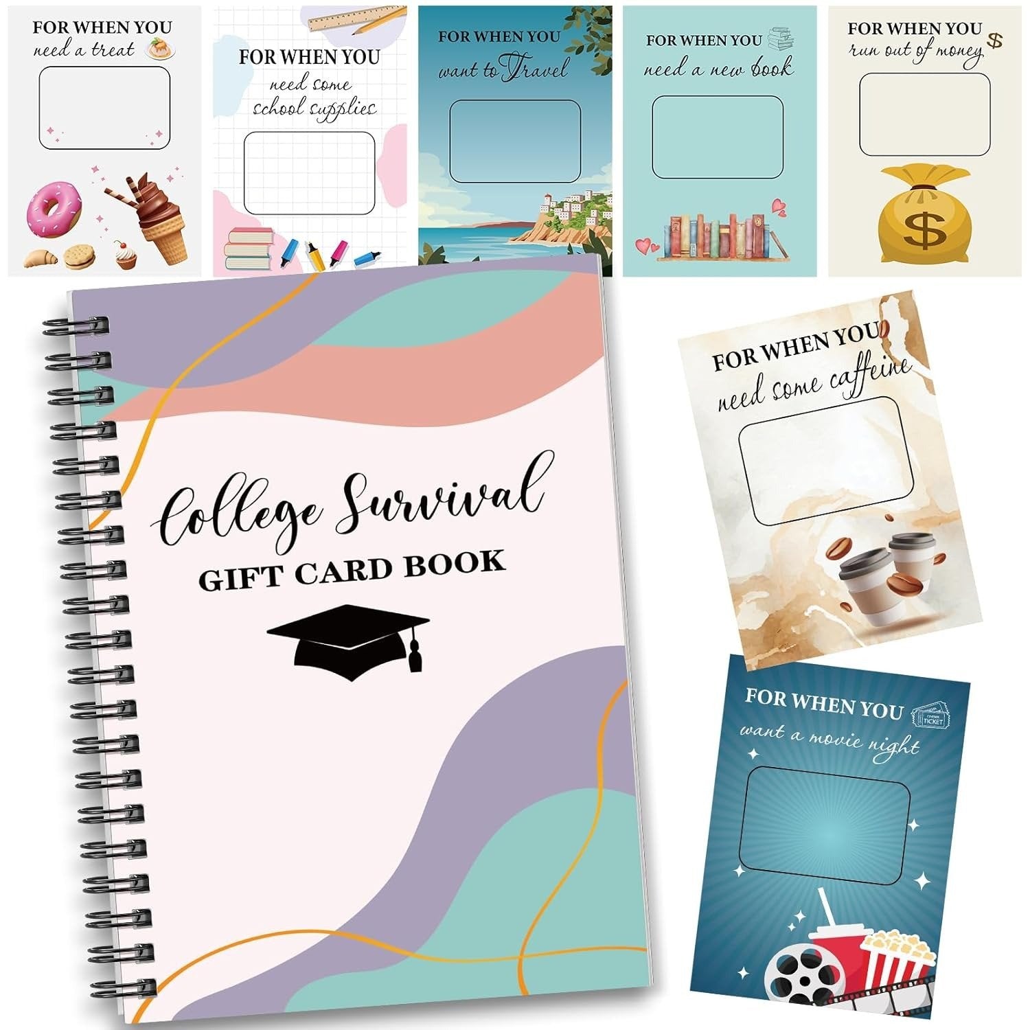 🎓📚 Overlevelsesgavekortbog til College 🎁Overraskelser på hver side📚Hardcover & Durability Line