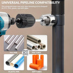 3-delars gängsats för PVC-rör, kraftig (1/2″, 3/4″, 1″ hane/hona) – för PVC-, PPR- och MPP-rör