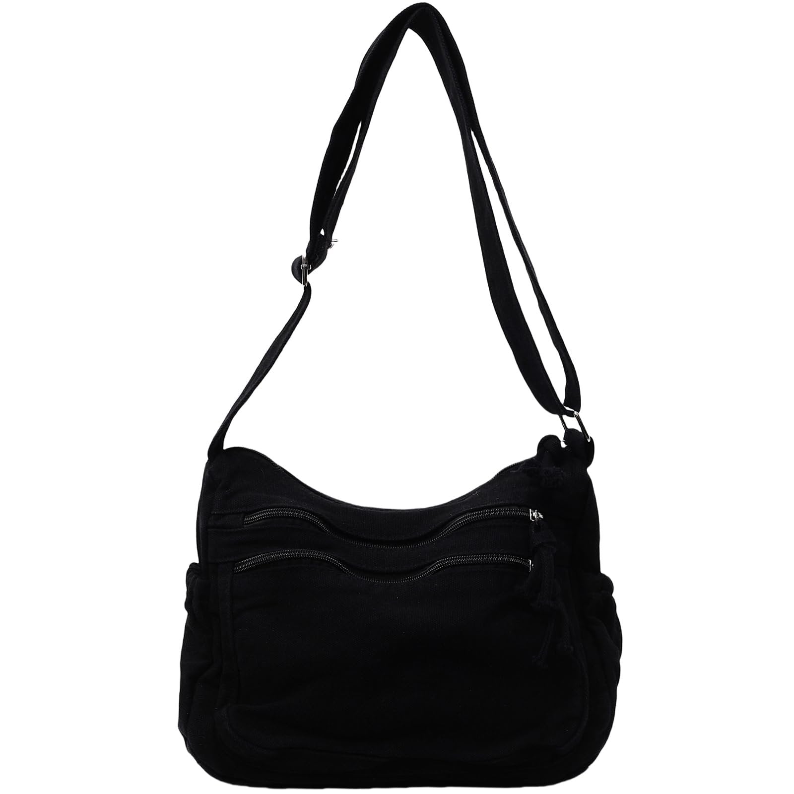 Lærreds Crossbody Taske med Flere Lommer til Hverdagsbrug