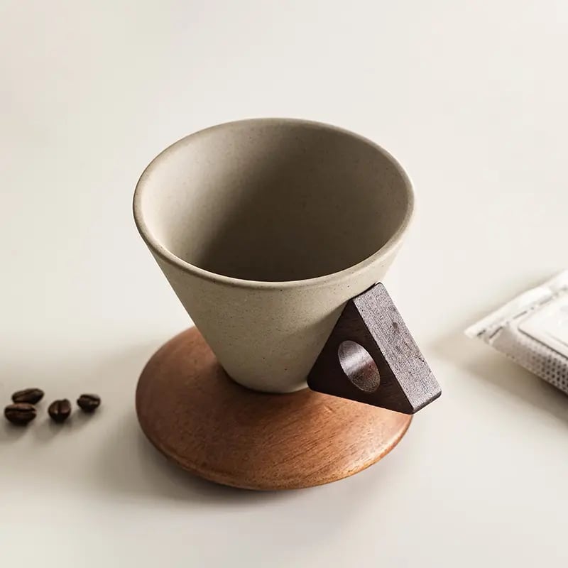 Wabisabi konisk keramisk kaffekrus