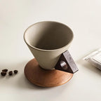 Wabisabi konisk keramisk kaffekrus