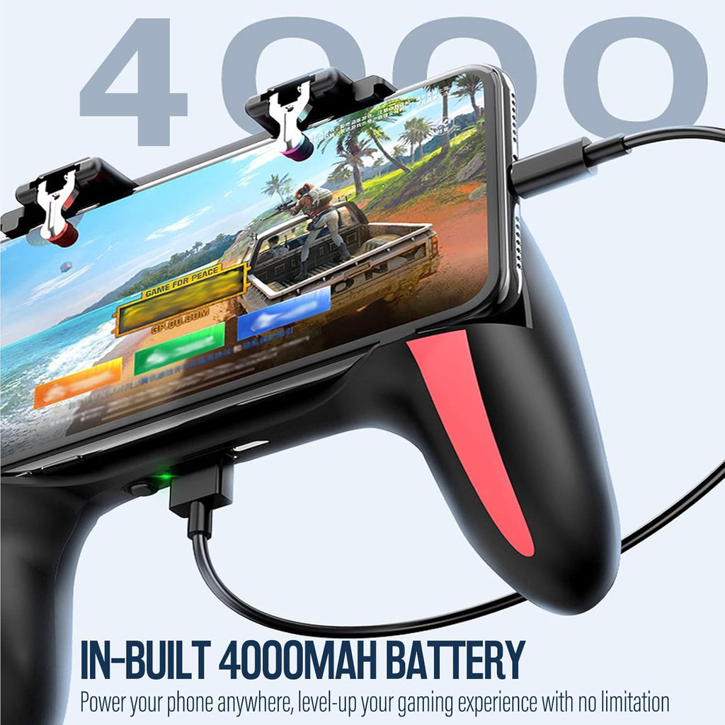 4-finger køle-gamecontroller med dobbelt blæser til mobilgaming