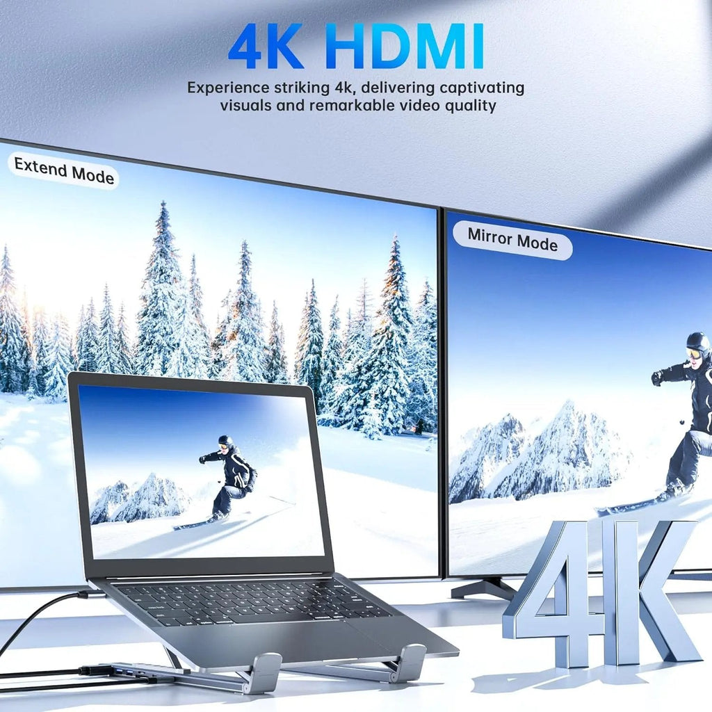 USB C Laptopstander med Dockingstation