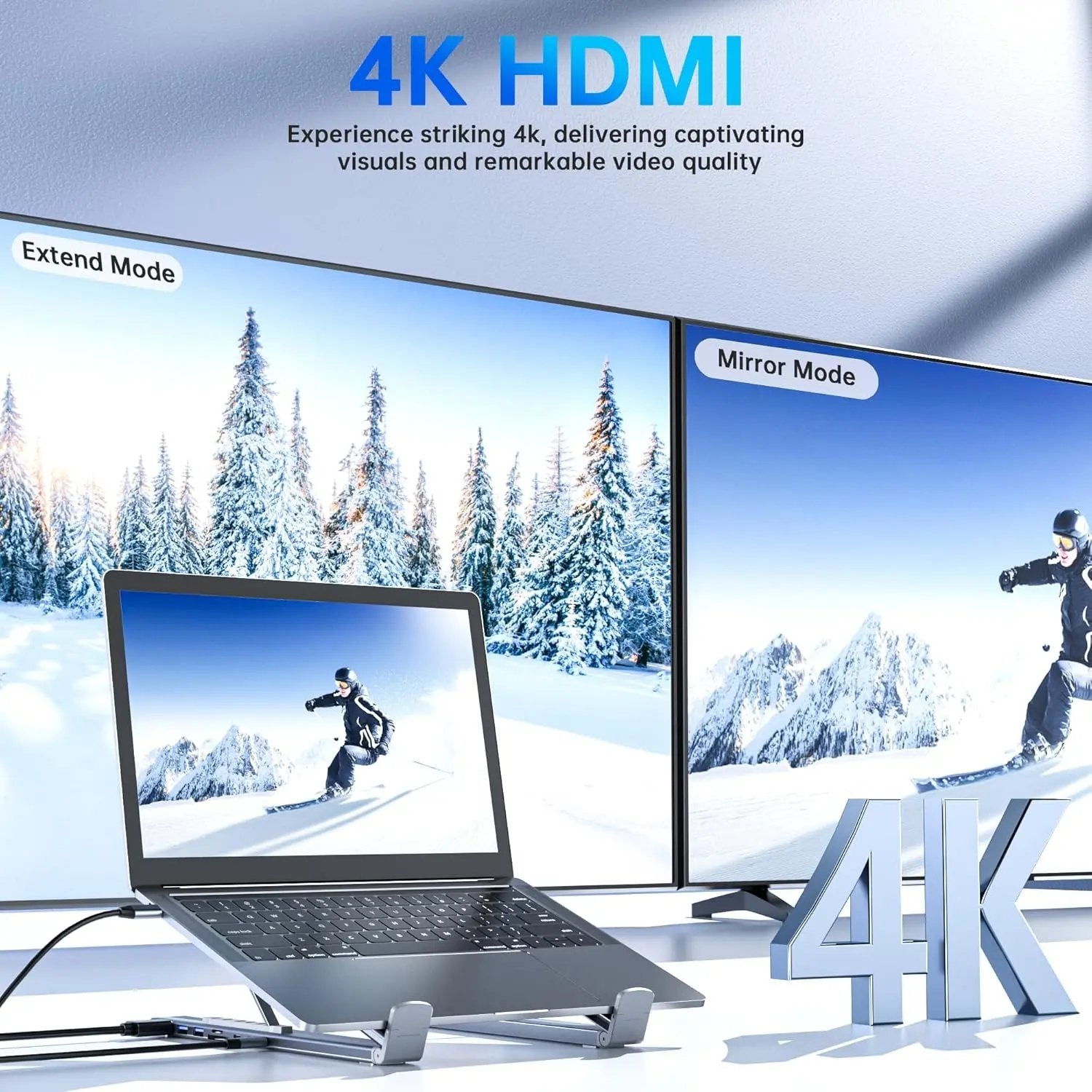 USB C Laptopstander med Dockingstation