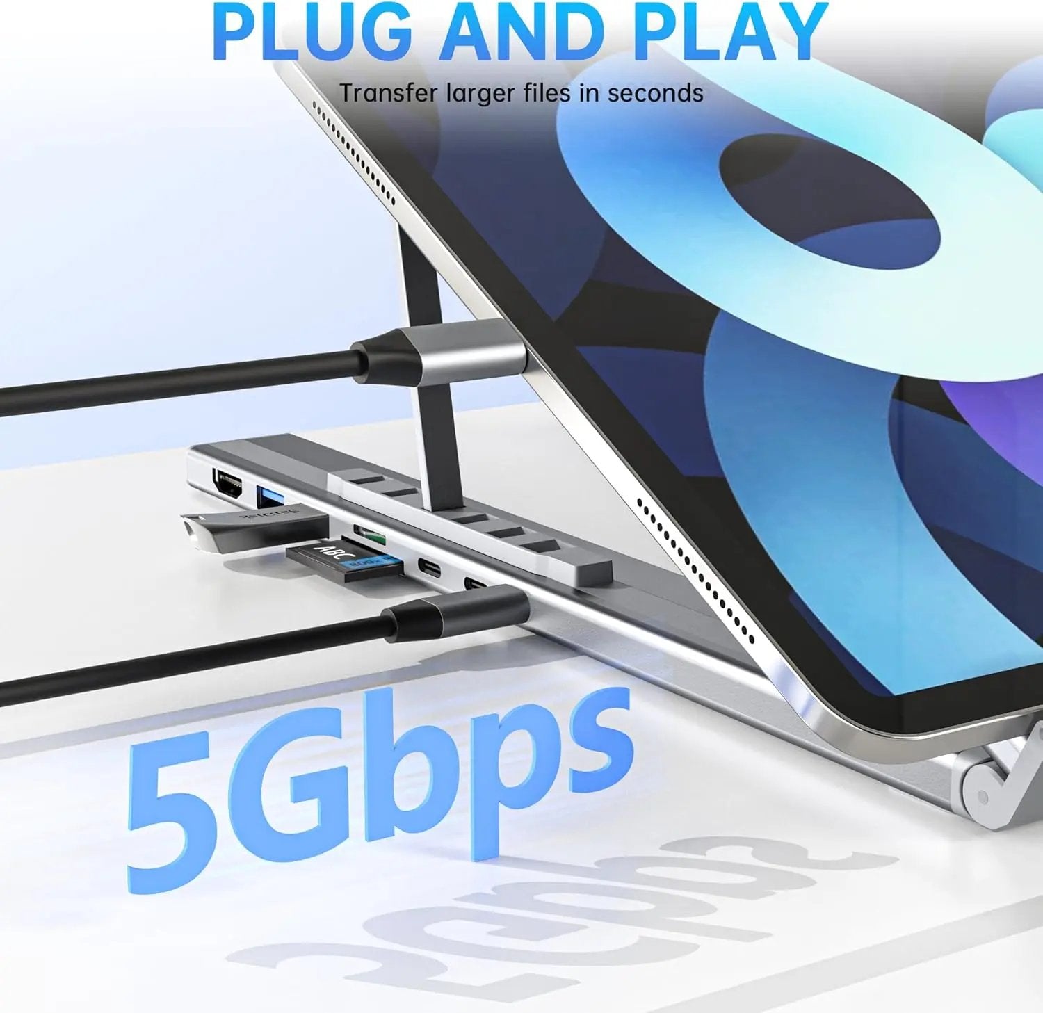 USB C Laptopstander med Dockingstation