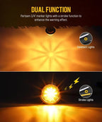 3/4 Inch LED Amber Watermelon Side Marker Light