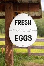 🥚Färska Ägg i Plåt - Rustik Lantlig Inredning för Hönshus & Marknad🏠🐔