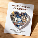 🇩🇰 Amerikas Rejse for Frihed 250-års Jubilæums Hjerte Souvenir