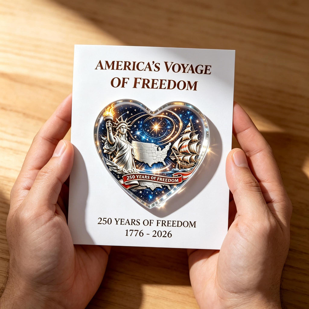 🇩🇰 Amerikas Rejse for Frihed 250-års Jubilæums Hjerte Souvenir
