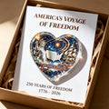 🇩🇰 Amerikas Rejse for Frihed 250-års Jubilæums Hjerte Souvenir