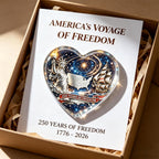 🇩🇰 Amerikas Rejse for Frihed 250-års Jubilæums Hjerte Souvenir