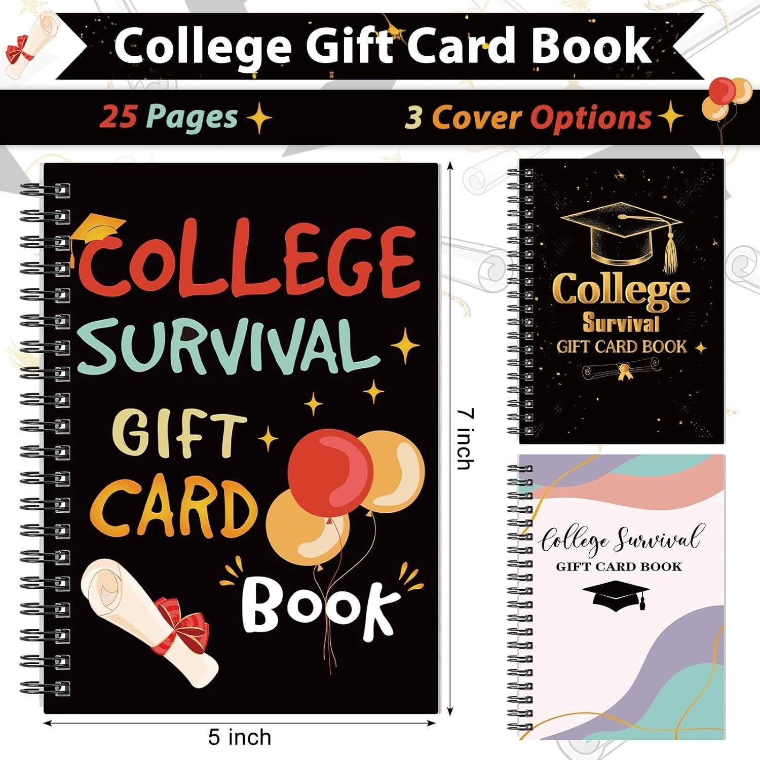 🎓📚 Overlevelsesgavekortbog til College 🎁Overraskelser på hver side📚Hardcover & Durability Line