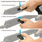 Taktisk single point-bungee-rem med M-LOK QD-beslag
