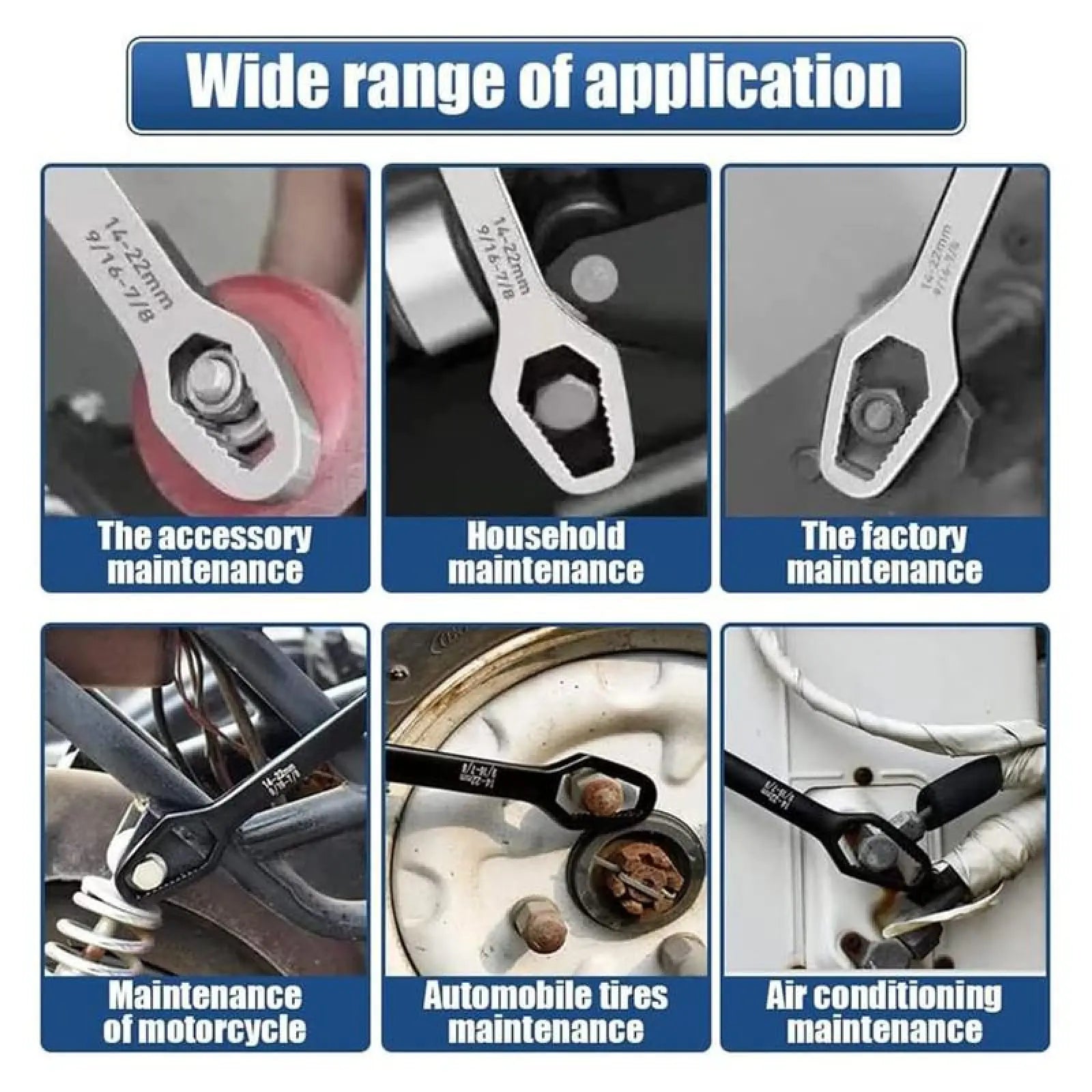 Universal Torx-nøgle med dobbelthoved | 8-22 mm, skridsikker | Kun gratis fragt i dag