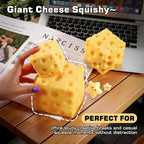 Slow Rise Squishy Cheese Block – Ultra Soft Stress Relief Fidget Toy
