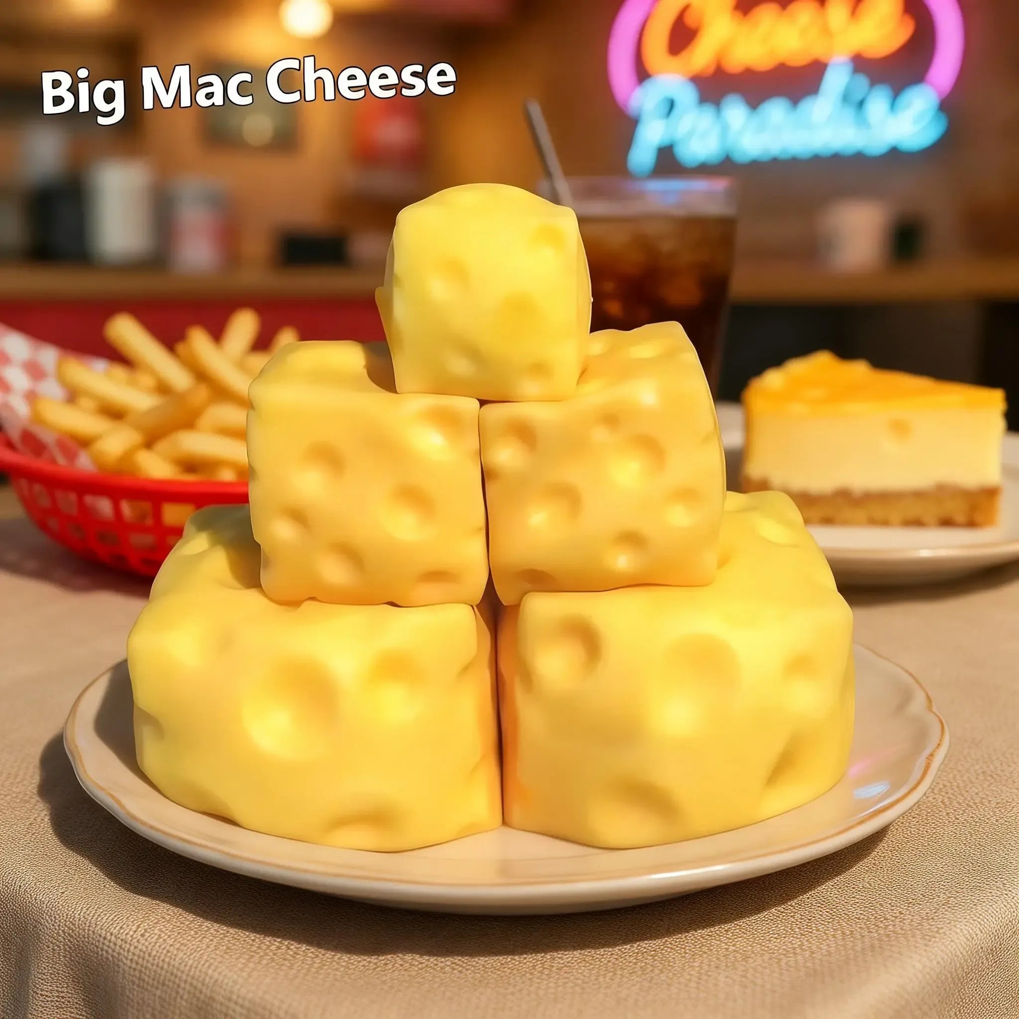 Slow Rise Squishy Cheese Block – Ultra Soft Stress Relief Fidget Toy