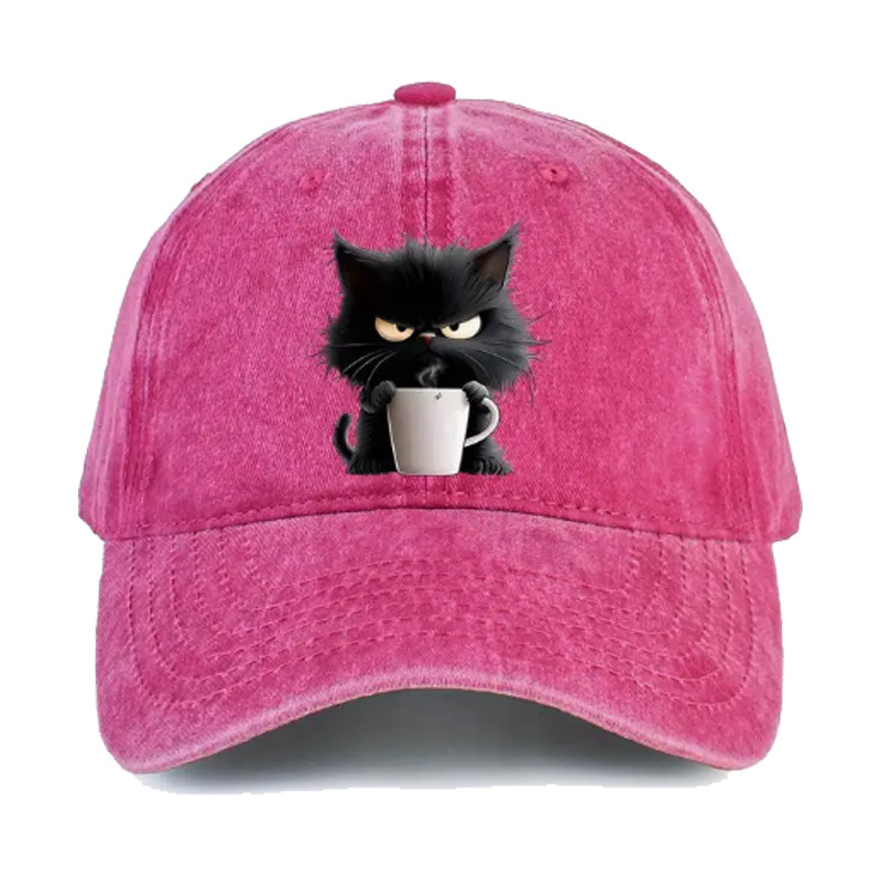🐱Sød sort kat vintage baseballkasket