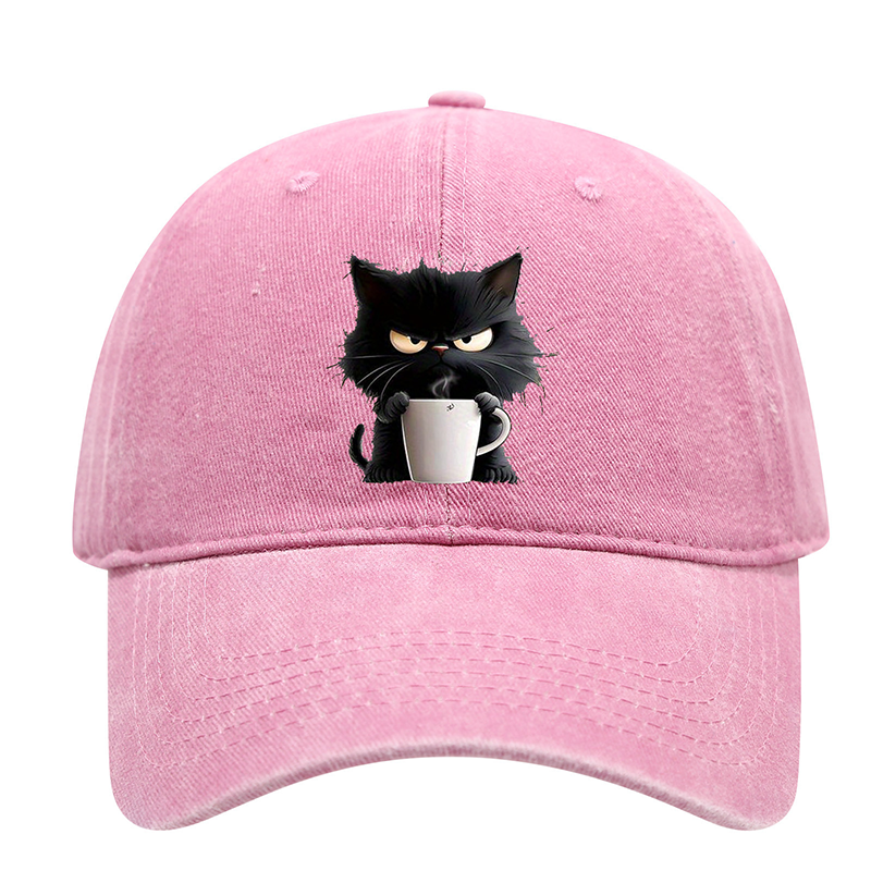 🐱Sød sort kat vintage baseballkasket