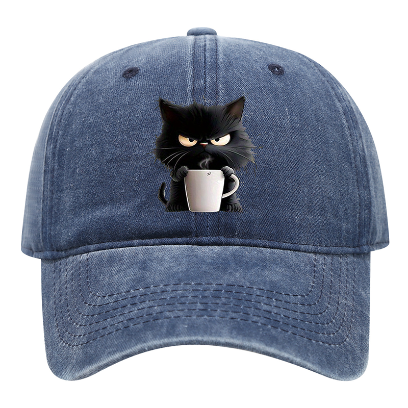 🐱Sød sort kat vintage baseballkasket